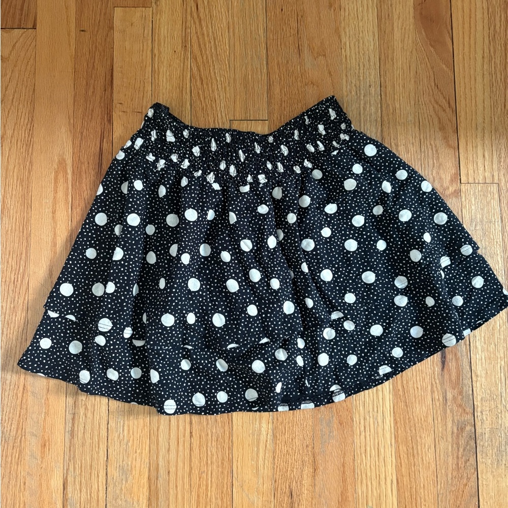 Top Shop polka dot mini ruffle skirt